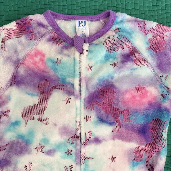 The Children's Place Pajamas Footed Fleece Size 5T Unicorn Sparkly Purple Pink - Picture 16 of 16